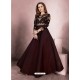 Sizzling Maroon Party Wear Gown for Girls
