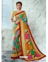 Classy Multi Colour Designer Tussar Silk Sari