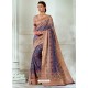 Classy Beige Designer Tussar Silk Sari