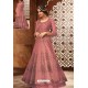 Fabulous Old Rose Embroidered Designer Anarkali Suit