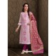Ravishing Baby Pink Embroidered Designer Churidar Salwar Suit