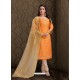 Fabulous Mustard Embroidered Designer Churidar Salwar Suit