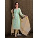 Fabulous Olive Green Embroidered Designer Churidar Salwar Suit