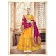 Scintillating Yellow Heavy Embroidered Wedding Lehenga Choli