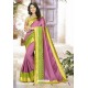 Trendy Light Pink Designer Silk Sari