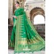 Classy Forest Green Designer Banarasi Silk Sari