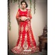 Scintillating Red Heavy Embroidered Bridal Lehenga Choli