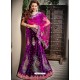Scintillating Purple Heavy Embroidered Bridal Lehenga Choli