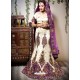 Scintillating Off White Heavy Embroidered Bridal Lehenga Choli