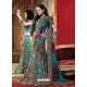 Fabulous Turquoise Heavy Embroidered Bridal Lehenga Choli