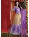 Fabulous Purple Heavy Embroidered Bridal Lehenga Choli