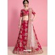 Classy Red Heavy Embroidered Wedding Lehenga Choli