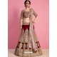 Classy Maroon Heavy Embroidered Wedding Lehenga Choli