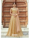 Fabulous Gold Heavy Embroidered Wedding Lehenga Choli