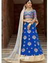 Fabulous Blue Heavy Embroidered Wedding Lehenga Choli