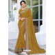 Trendy Marigold Designer Printed Sari