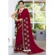 Trendy Maroon Designer Printed Sari