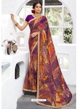 Trendy Multi Colour Designer Printed Sari