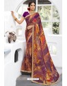 Trendy Multi Colour Designer Printed Sari