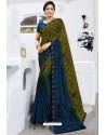 Trendy Mehendi Designer Printed Sari