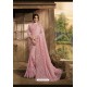 Classy Baby Pink Designer Silk Sari