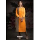 Fabulous Orange Embroidered Churidar Salwar Suit