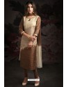 Ravishing Brown Embroidered Churidar Salwar Suits