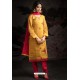 Ravishing Yellow Embroidered Churidar Salwar Suits