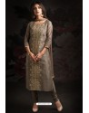 Ravishing Grey Embroidered Churidar Salwar Suits