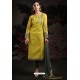 Ravishing Lemon Embroidered Churidar Salwar Suits