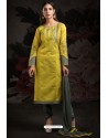 Ravishing Lemon Embroidered Churidar Salwar Suits