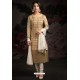 Ravishing Light Brown Embroidered Churidar Salwar Suits