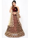 Fabulous Brown Heavy Embroidered Wedding Lehenga Choli