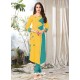 Ravishing Yellow Designer Readymade Kurti