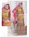Fabulous Marigold Heavy Embroidered Wedding Lehenga Choli