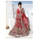 Fabulous Red Heavy Embroidered Wedding Lehenga Choli
