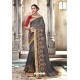 Classy Grey Designer Silk Sari