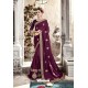 Classy Deep Wine Designer Silk Sari