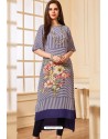 Ravishing Navy Blue Designer Readymade Kurti