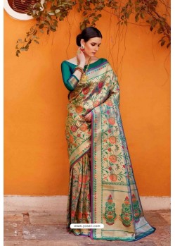 Multi Colour Designer Party Wear Sari