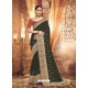 Dark Green Designer Party Wear Sari