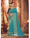 Blue Designer Party Wear Sari