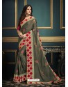 Grey Designer Party Wear Sari