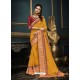 Dashing Yellow Designer Party Wear Sari