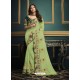 Trendy Green Designer Party Wear Sari