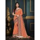 Orange Designer Party Wear Sari