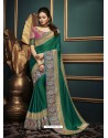 Forest Green Designer Party Wear Sari