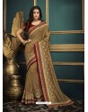 Camel Designer Party Wear Sari