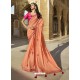 Light Orange Designer Party Wear Sari