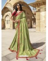 Green Designer Party Wear Sari